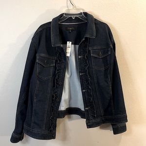 NWT Talbots 3X Ruffled Jean Jacket